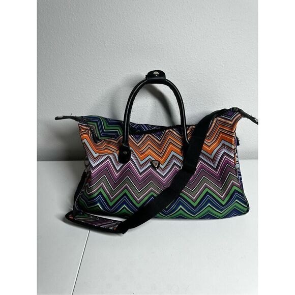 Calpak Duffel Weekend Bag Orange Green See Description - Picture 1 of 15